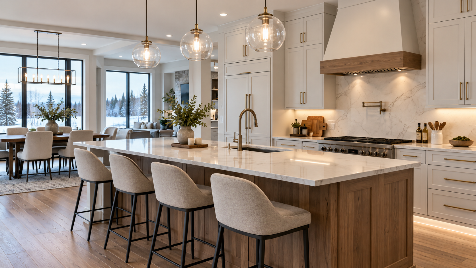 Contemporary kitchen renovation interior